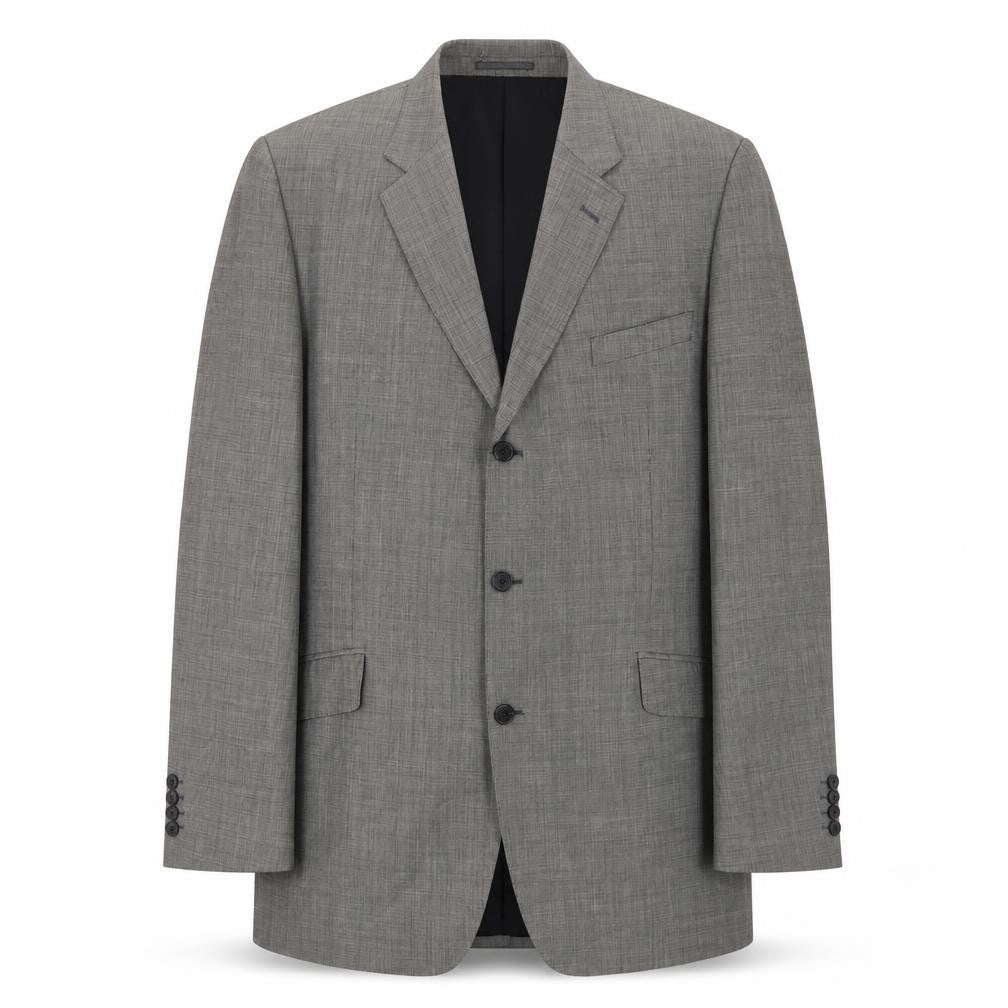 Jaeger Men's Grey Check Suit Jacket 44L