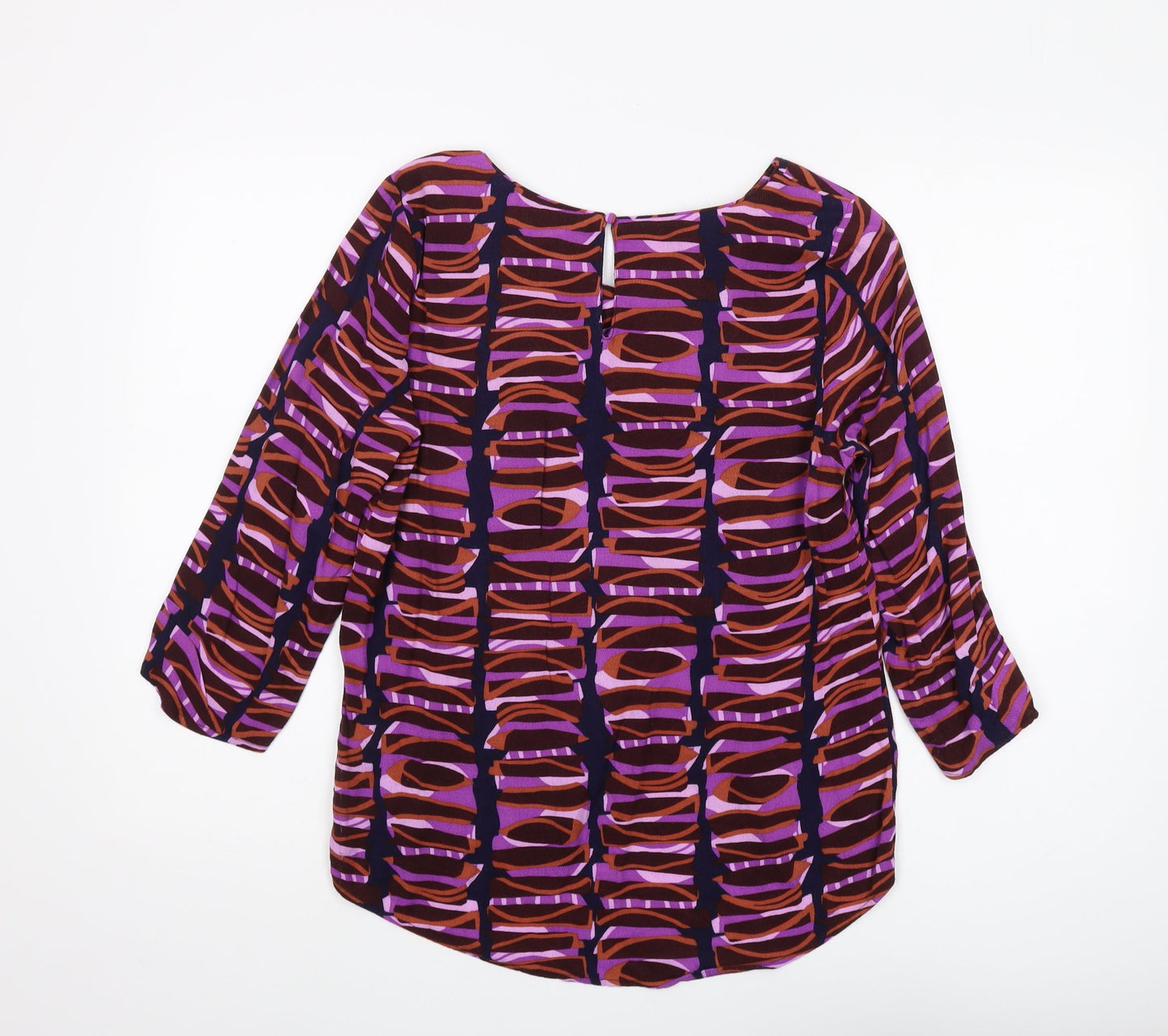 White Stuff Women's Purple Blouse, Size 12, 3/4 Sleeve