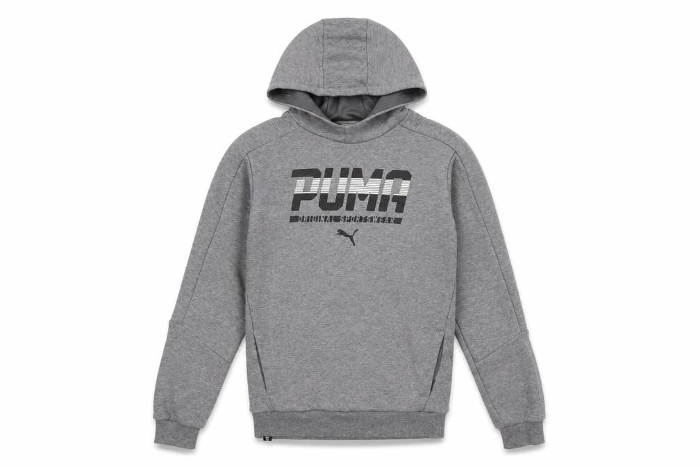 Puma Boys Grey Pullover Hoodie XL with Logo Accent