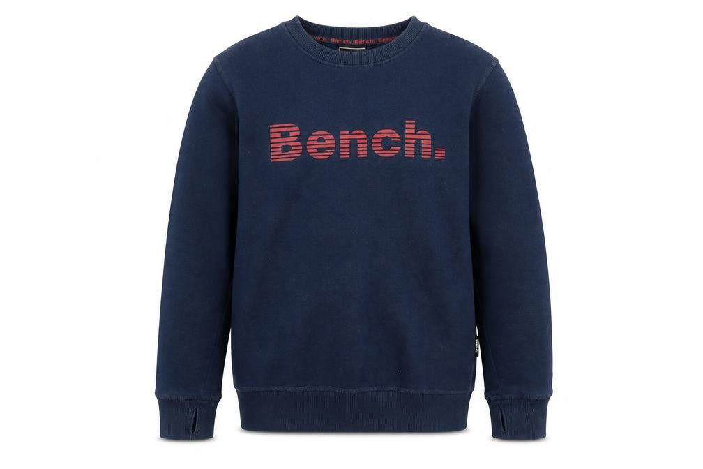 Bench Boys Blue Pullover Sweatshirt, Logo, 11-12 Years