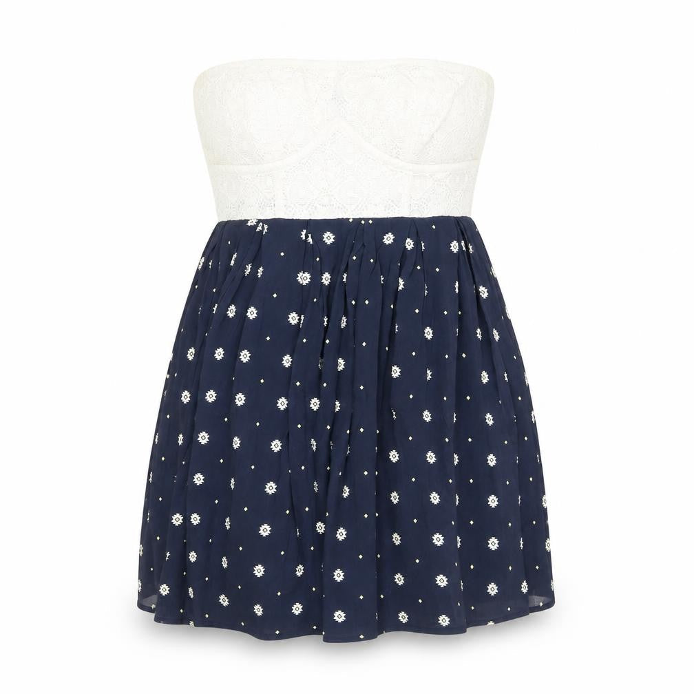 SoulCal Women's Strapless Navy Floral Dress S