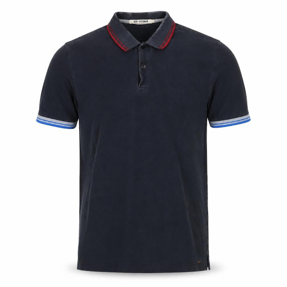 Ben Sherman Men's Black Cotton Polo Shirt Size S