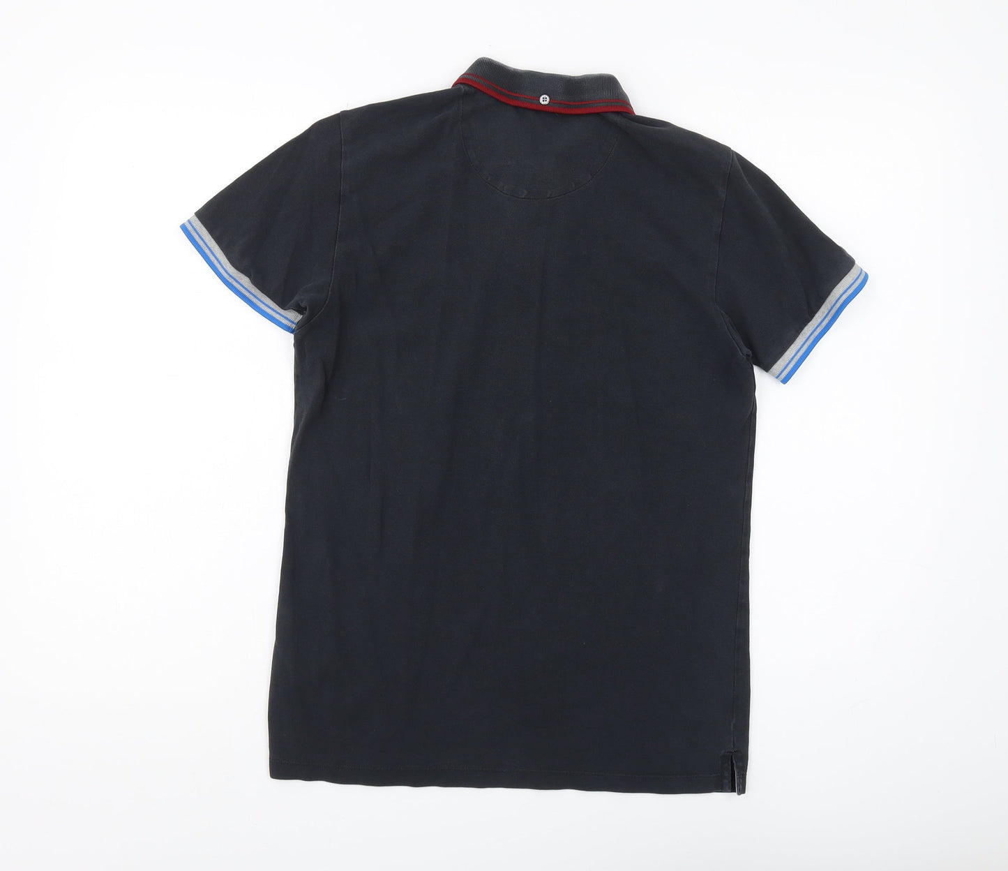 Ben Sherman Men's Black Cotton Polo Shirt Size S