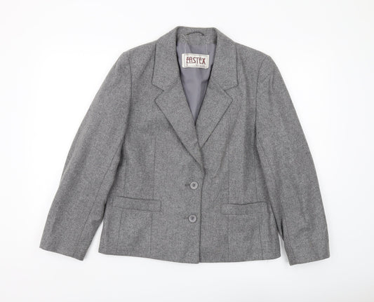 Eastex Women's Grey Wool Blazer Size 12 – Vintage Style