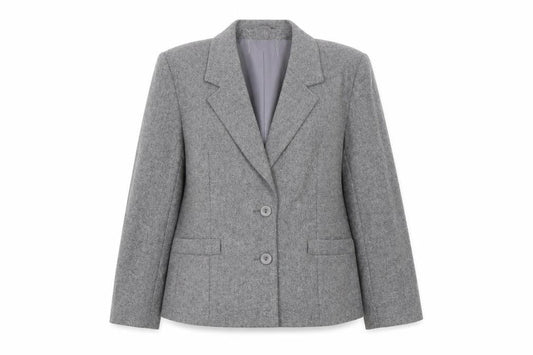 Eastex Women's Grey Wool Blazer Size 12 – Vintage Style