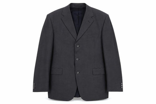 Centaur Men's Grey Blazer, Size 46L, Formal Long Wool Jacket