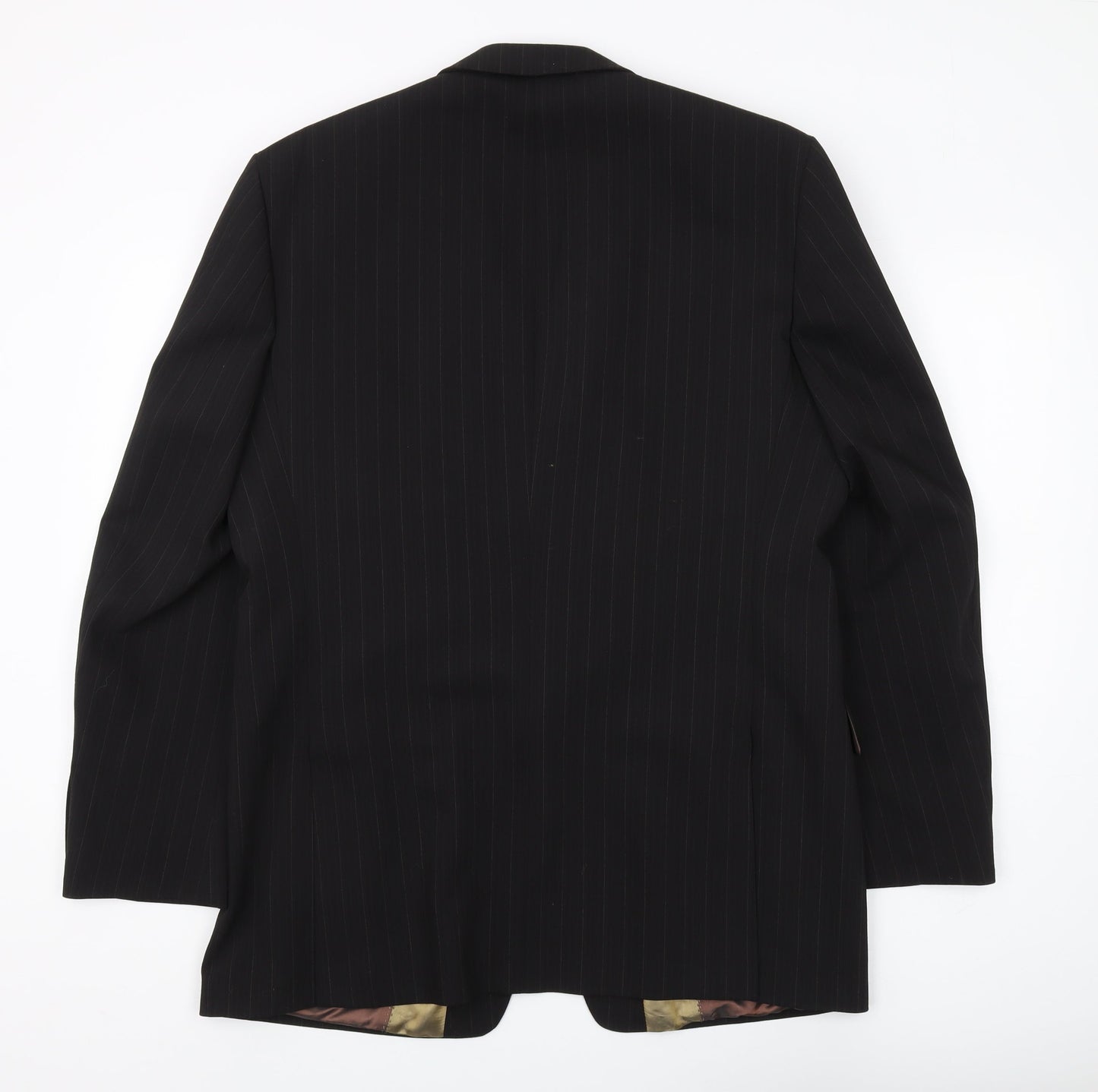 Studio Jeff Banks Men's Black Striped Blazer 42 Regular