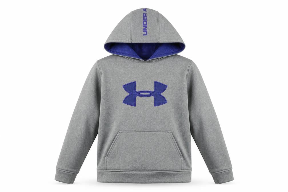 Under Armour Boys Grey Pullover Hoodie - M