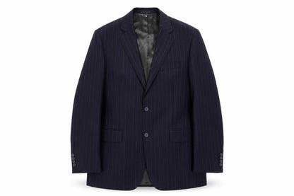 Austin Reed Men's Blue Striped Blazer, 40L, Wool-Cashmere