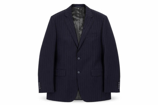 Austin Reed Men's Blue Striped Blazer, 40L, Wool-Cashmere