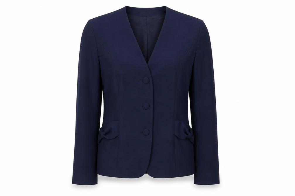 Laura Ashley Women's Blue Wool Blazer Size 10
