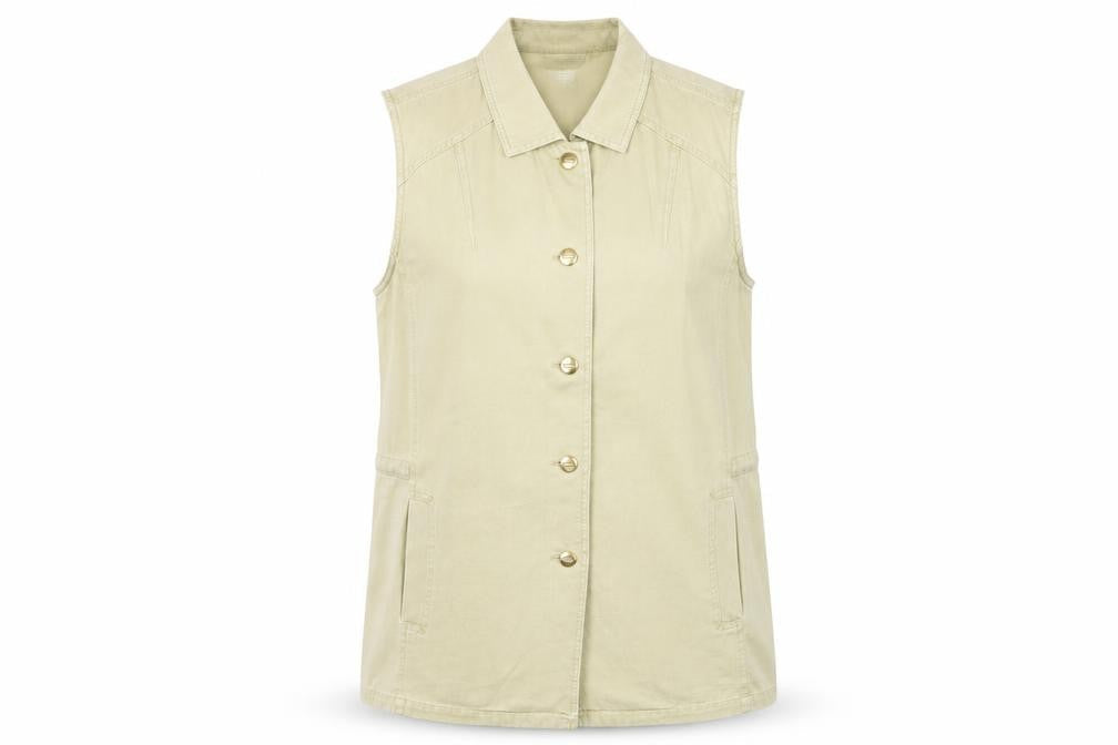 Viyella Beige Women's Waistcoat, Size 10, Classic Casual Style