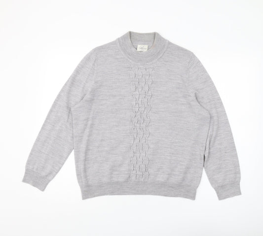 Eastex Women's Grey Mock Neck Jumper, Size 18