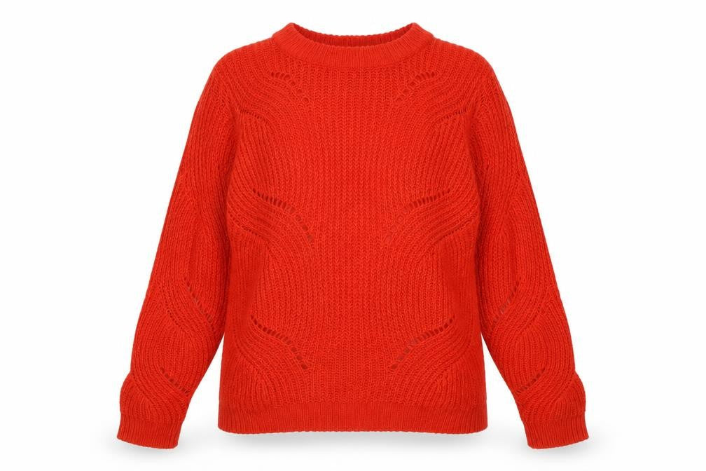 Jacqueline de Yong Women's Red Pullover Jumper L