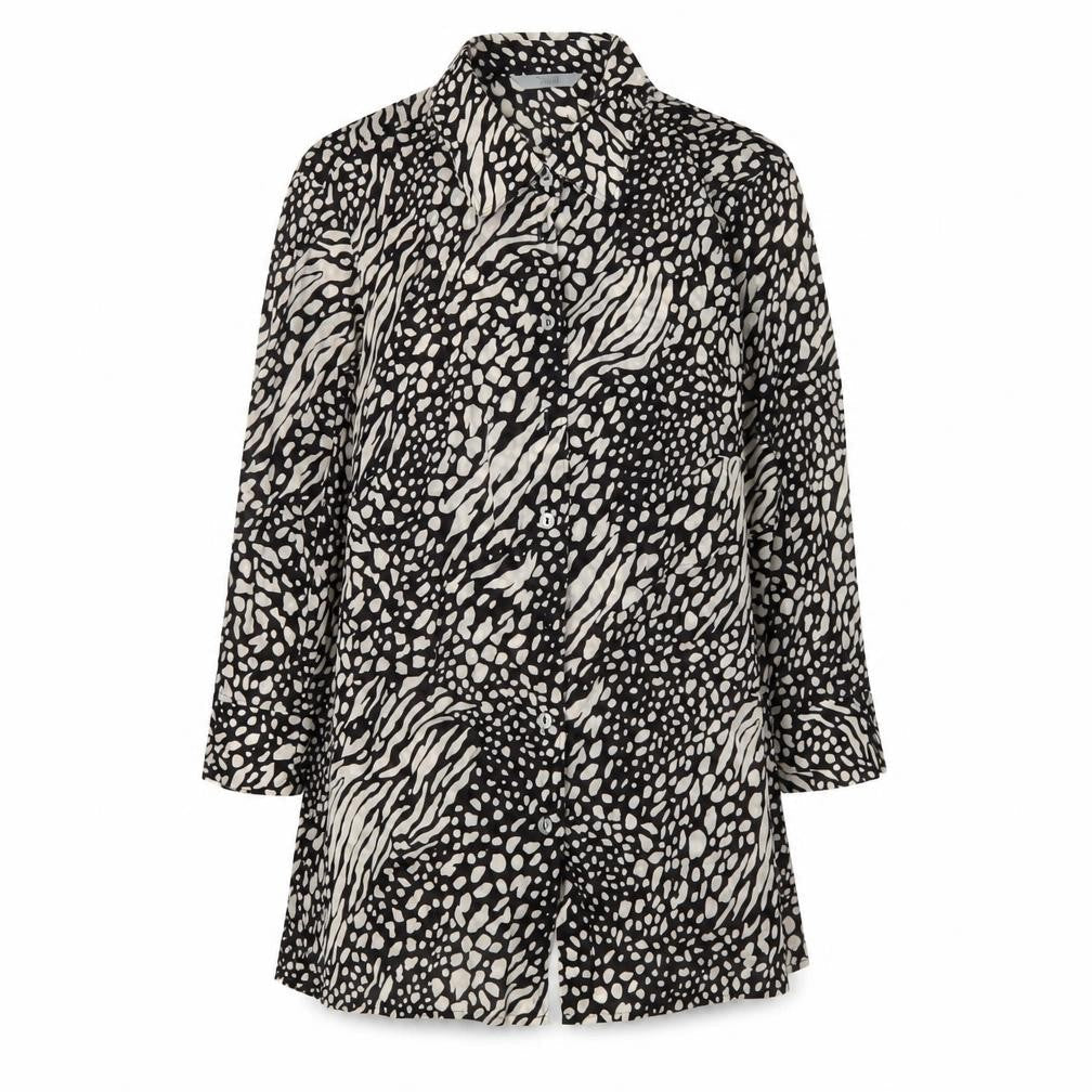 Marks & Spencer Women's Black Animal Print Button-Up