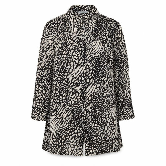 Marks & Spencer Women's Black Animal Print Button-Up