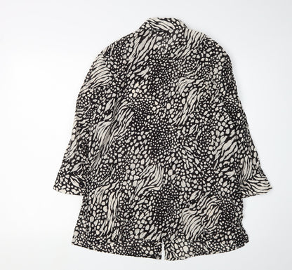 Marks & Spencer Women's Black Animal Print Button-Up