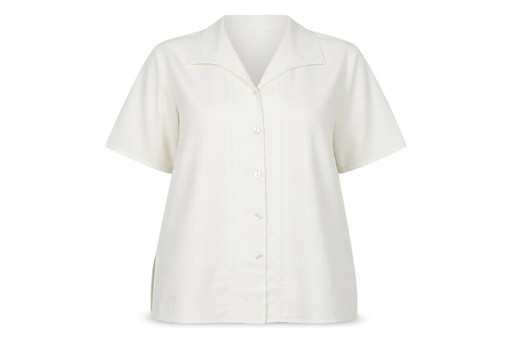 Platinum Women's Ivory Button-Up Shirt Size 16