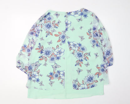 Bonmarché Women's Multicoloured Floral Blouse Size 16