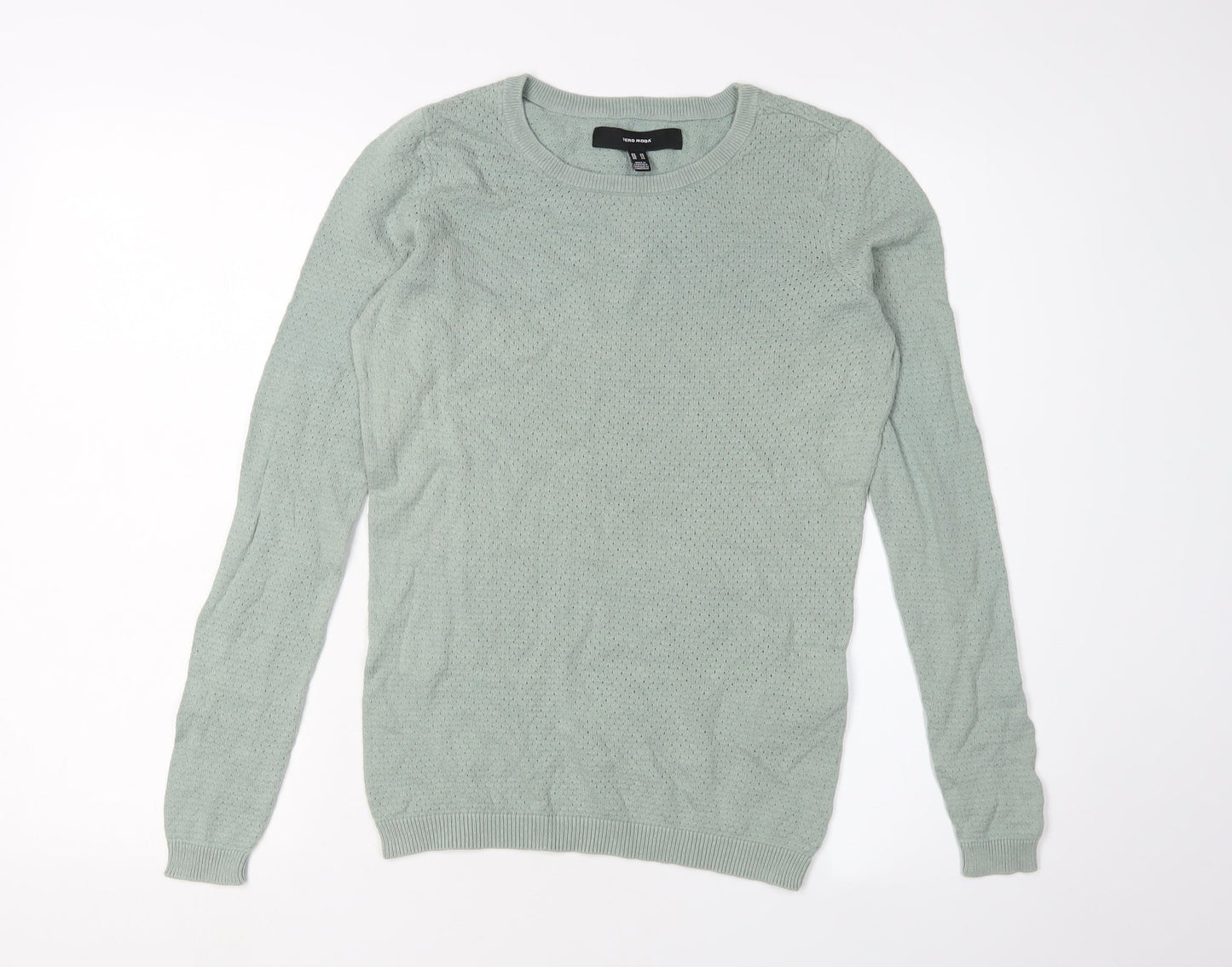Vero Moda Women's Green XS Cotton Pullover Jumper