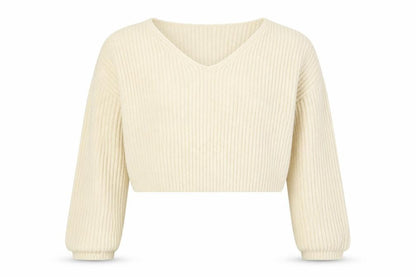 Firetrap Women's Ivory V-Neck Jumper Size 16