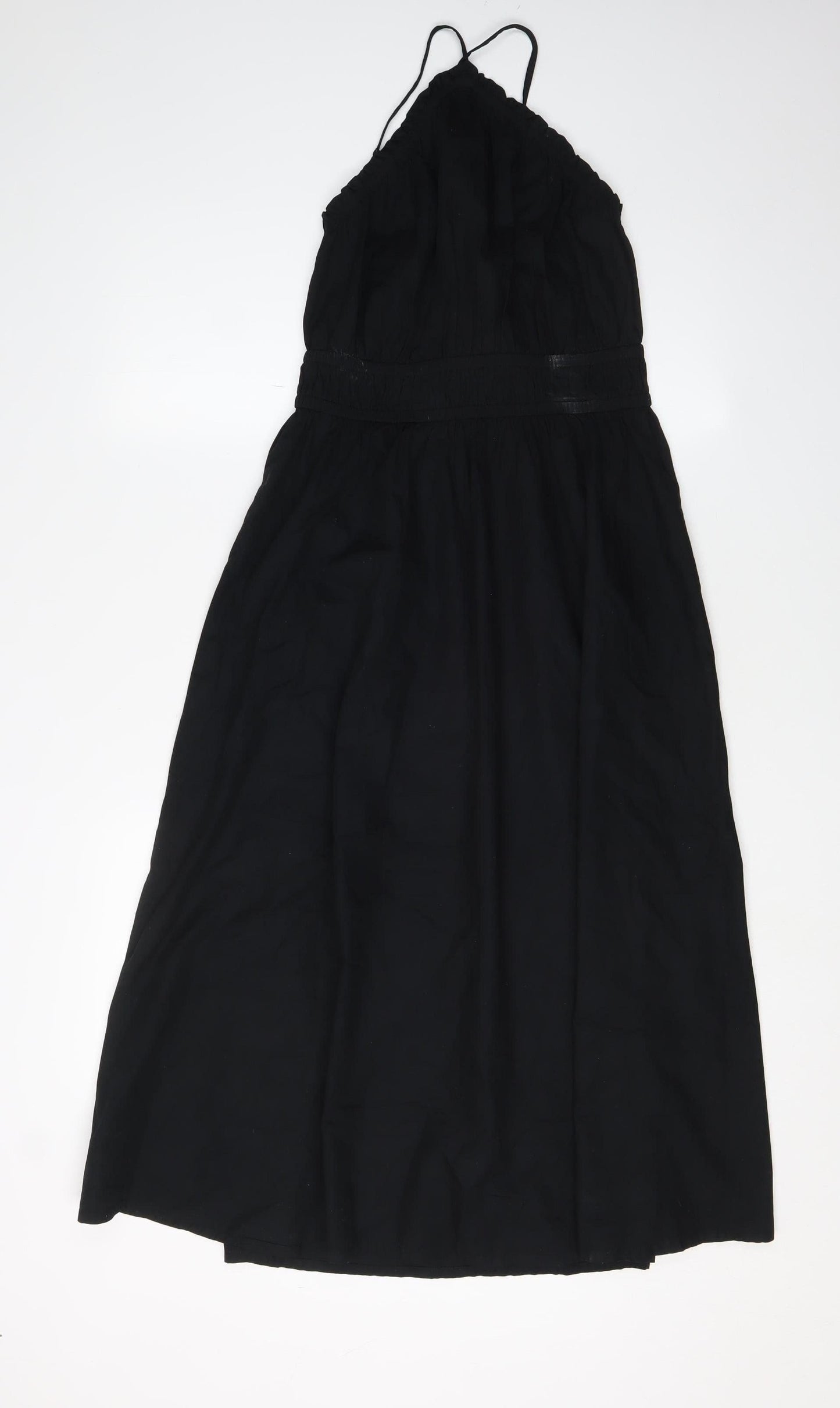 Marks and Spencer Women's Black V-Neck Slip Midi Dress