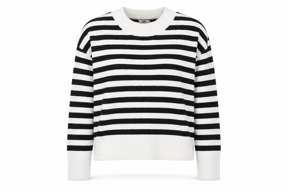 Levi's Women's Black Striped Pullover Jumper - Size S