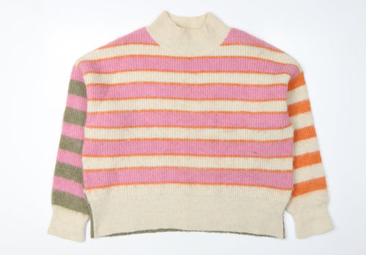 Esprit Women's Multicoloured Striped Pullover, Size L