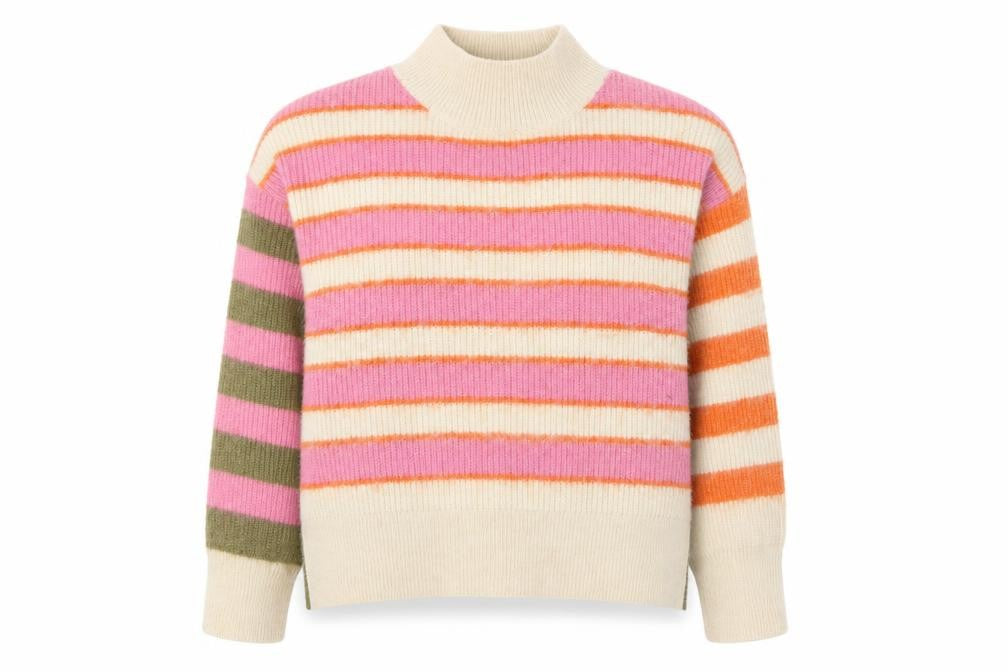 ESPRIT Women's Multicoloured Striped Pullover, Size L