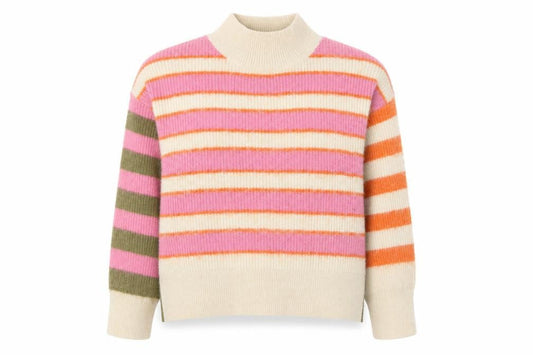 ESPRIT Women's Multicoloured Striped Pullover, Size L