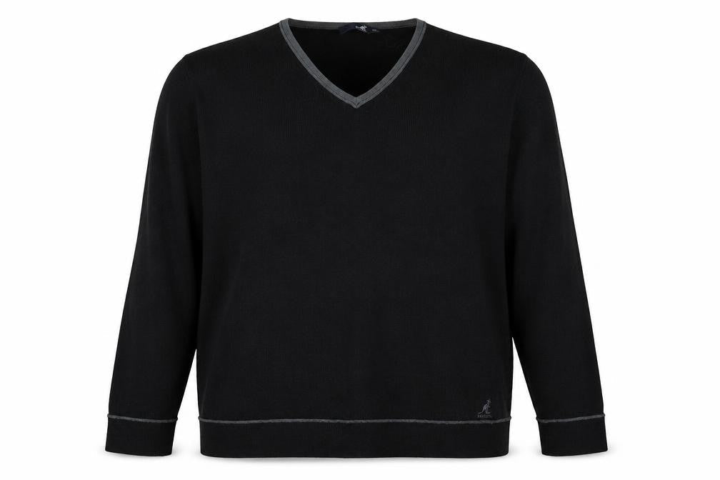 Kangol Men’s Black 2XL V-Neck Knit Pullover Jumper