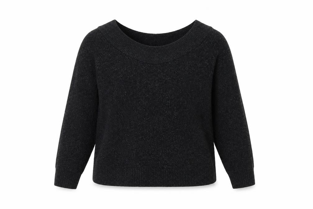 H&M Women Black XL Knit Crew Neck Pullover Jumper