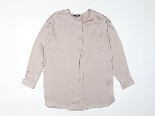 Marks and Spencer Beige Blouse UK 8 Women Long Sleeve