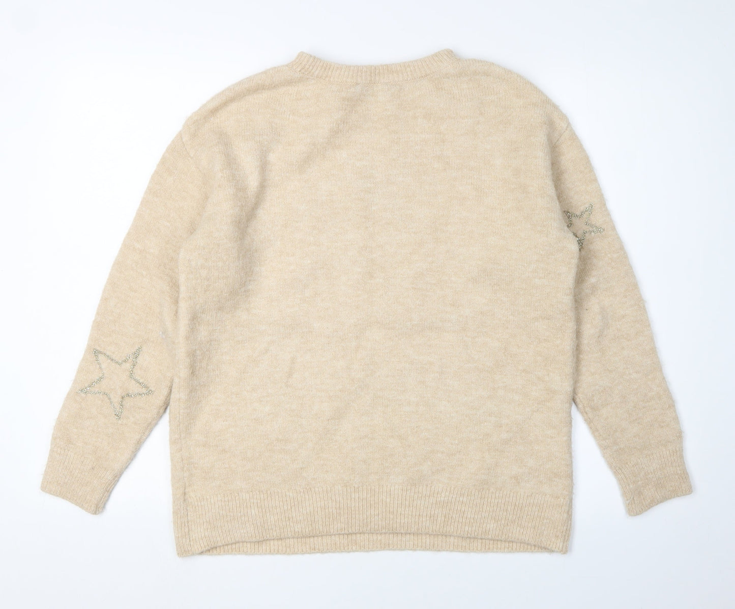 Marks and Spencer Women’s Beige Embroidered XS Jumper