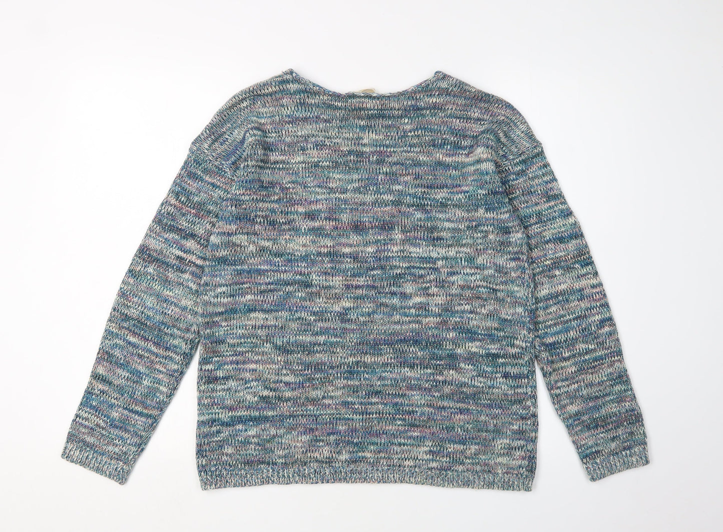 Esprit Women's Multicoloured V-Neck Pullover Jumper