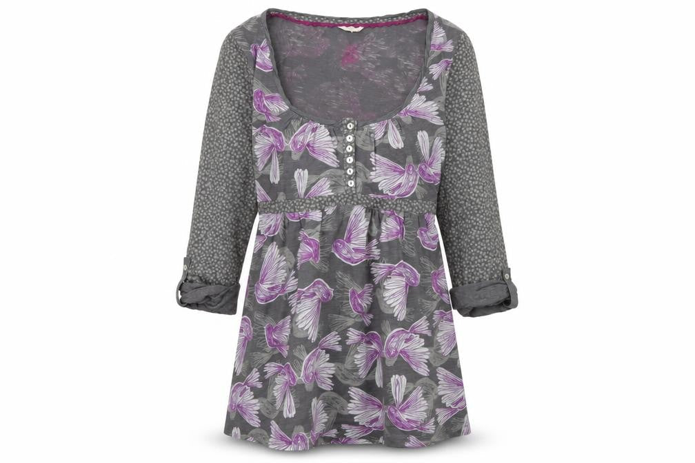 White Stuff Women's Grey Tunic Blouse Size 12