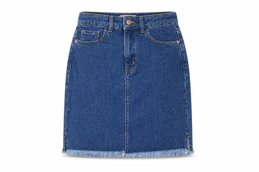 New Look Women's Blue Denim Skirt, Size 8