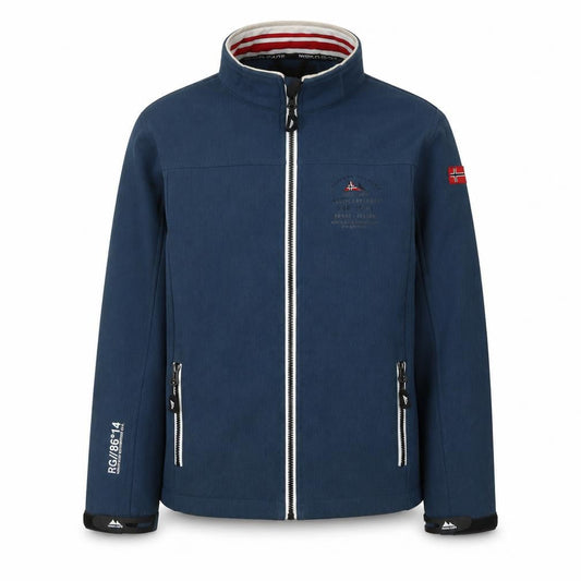 Front view of Nord Cape boys’ blue adventure jacket, size 13