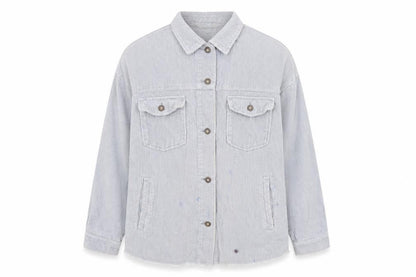 Zara Men's Grey Corduroy Jacket L Casual Button