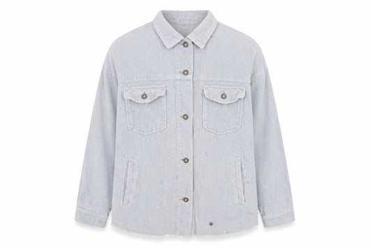 Zara Men's Grey Corduroy Jacket L Casual Button