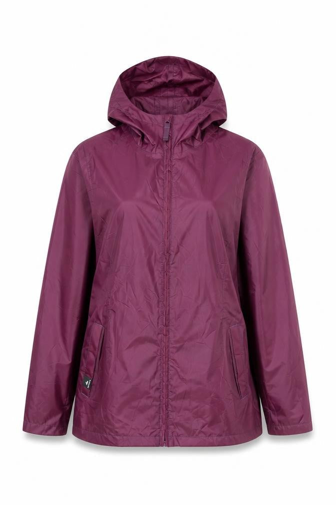 Decathlon Women's Purple Rain Coat Jacket, Size 16, Hooded