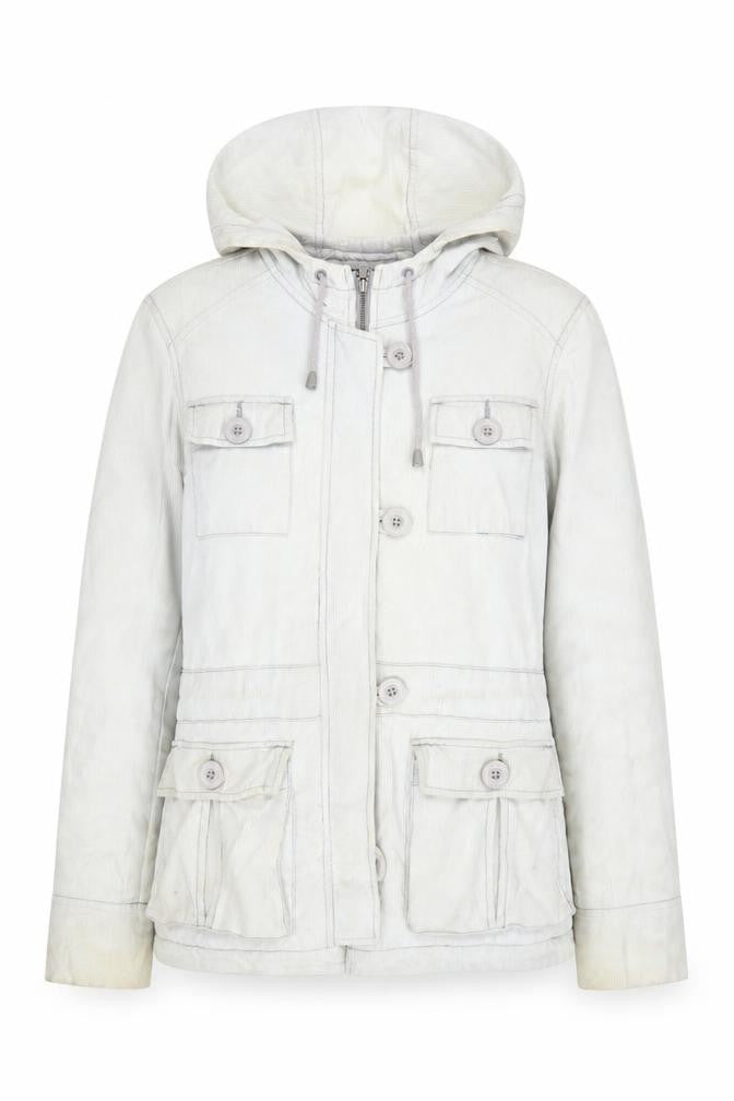 Great Plains Women's White Parka Jacket, Size S
