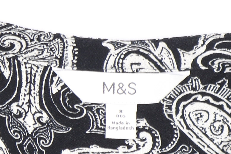 Marks and Spencer Women's Black Paisley Wrap Dress