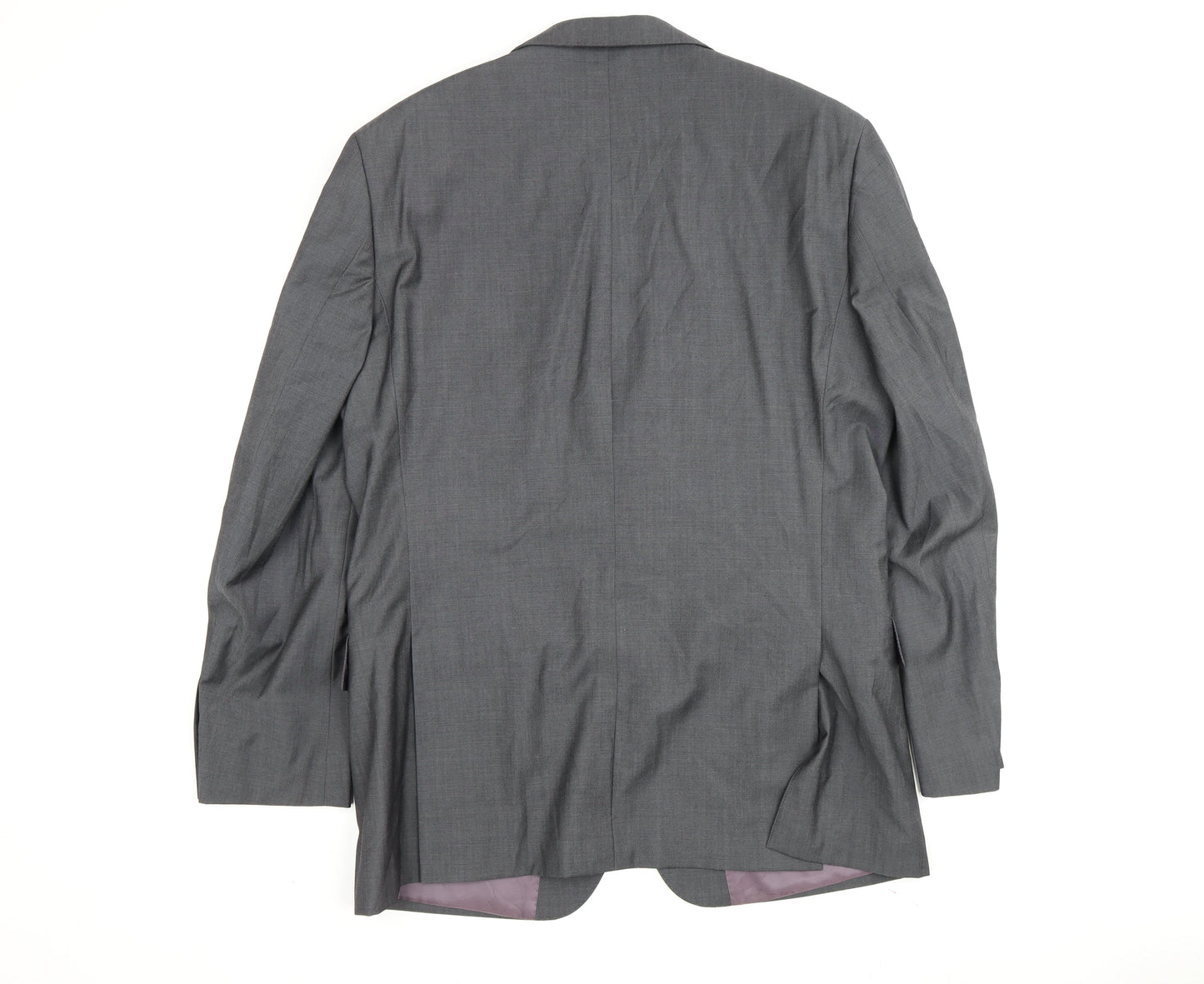 T.M.Lewin Men's Grey Wool Blazer 43 Regular Fit