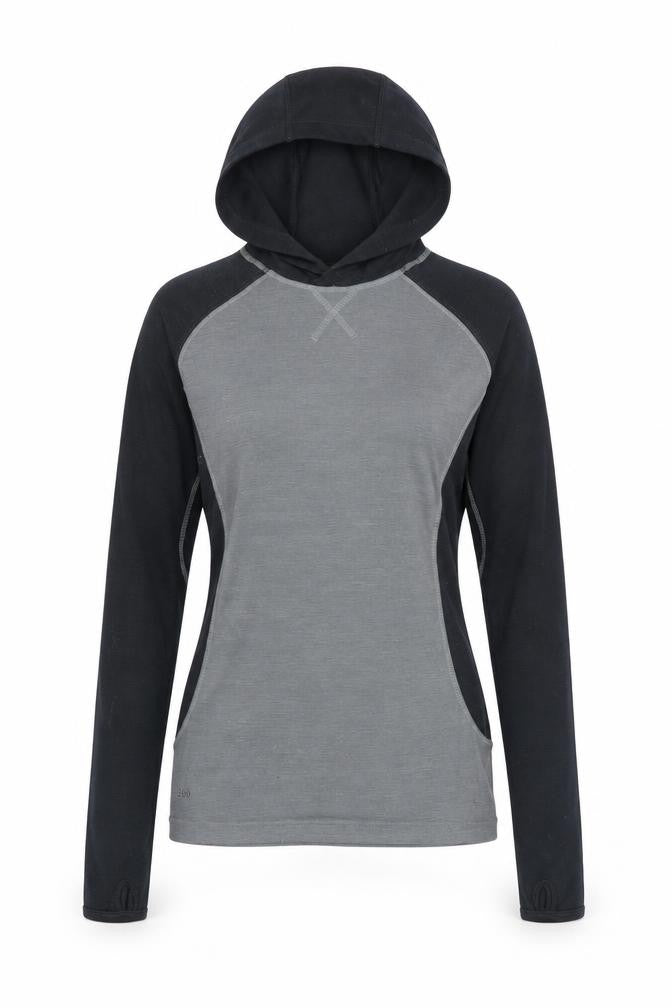 TOG24 Unisex Black Grey Pullover Hoodie S
