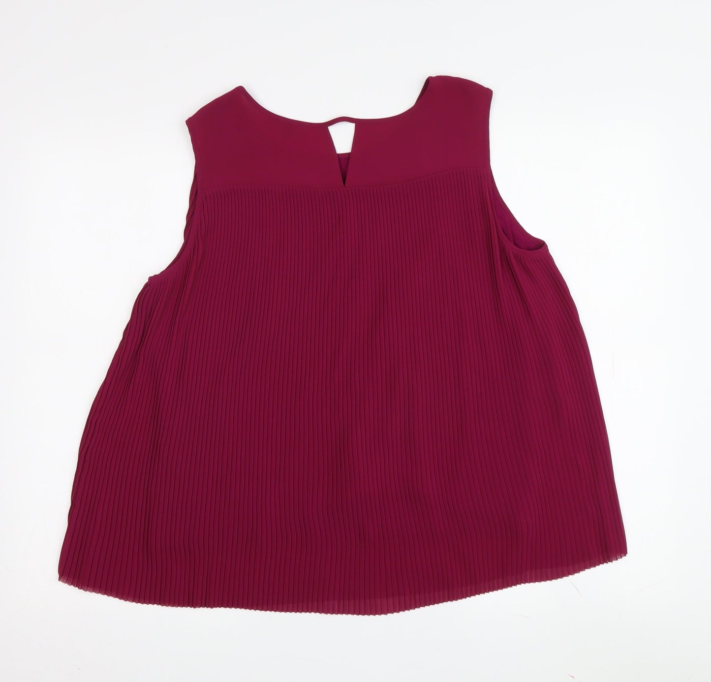 Massimo Dutti Women's Purple Blouse Size 14 Round Neck