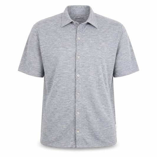 Kangol Men's Grey Short Sleeve Button-Up Shirt