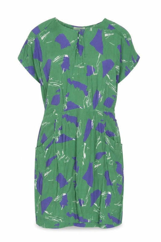 White Stuff Women's Green Short Sleeve Shift Dress