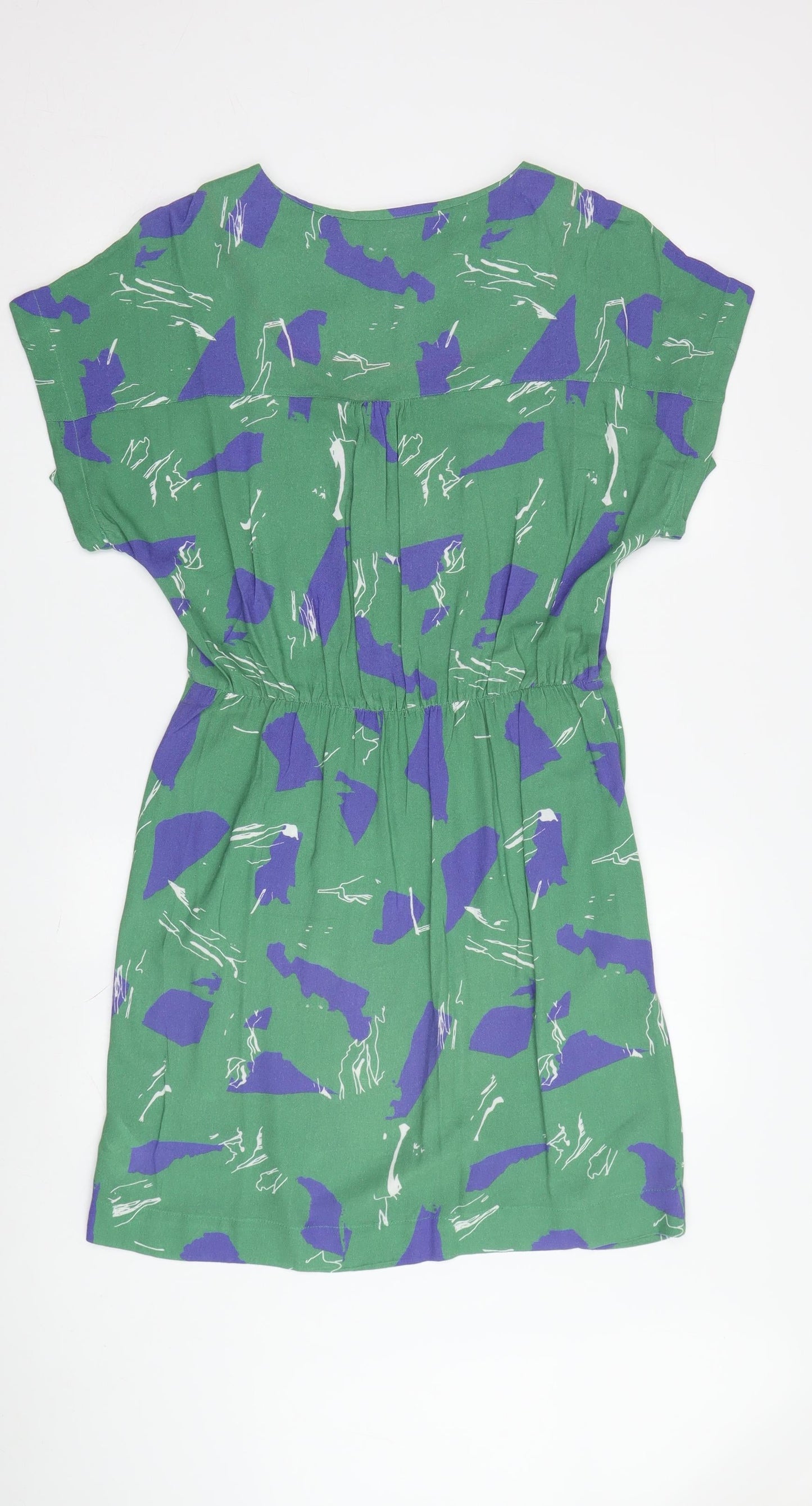 White Stuff Women's Green Short Sleeve Shift Dress
