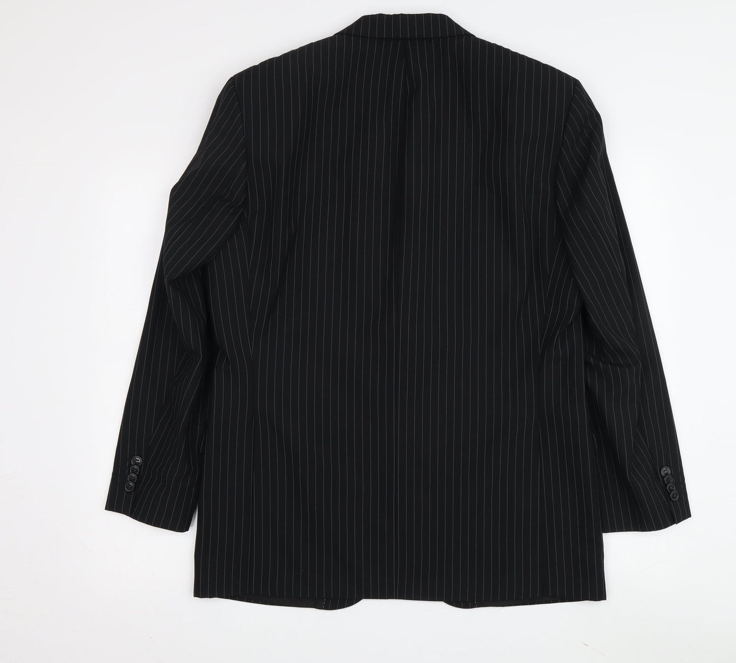 Baumler Men's Black Single Breasted Wool Suit Jacket Size 48